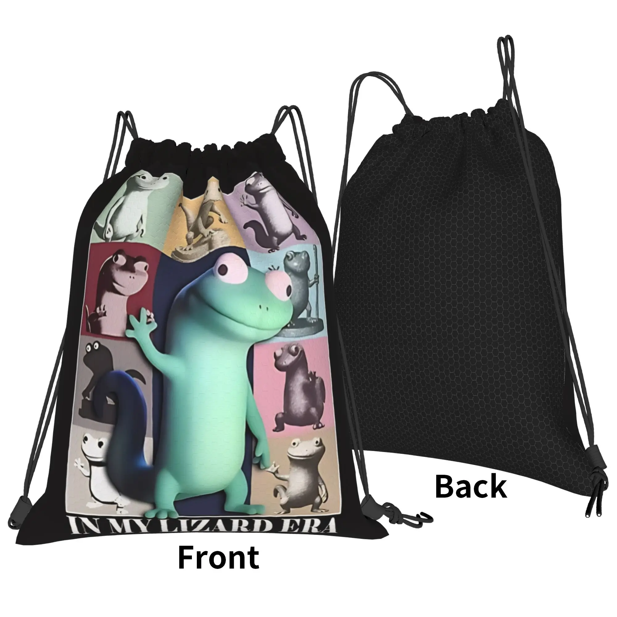 Lizard In my lizard era Portable Travel Riding Gym Drawstring Storage Sporty Backpacks
