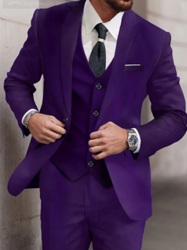 

Men Suits Man Clothing Sale Carnivals Men Purple Suit for Men Customized Business Activities Stage Costume Summer Beach