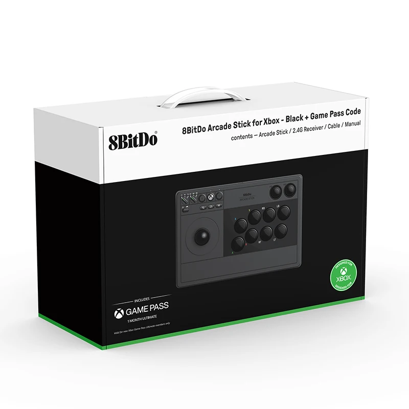 8BitDo Arcade Stick Microsoft Officially Licensed For Xbox Series X/S Xbox One and Win10 Wireless 2.4G/Wired USB-C Arcade Stick