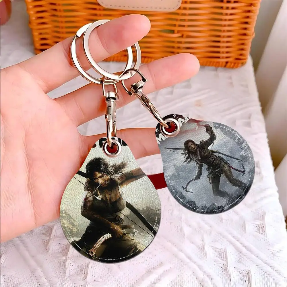 لارا كروفت تومب رايدر باب التحكم في الوصول المفاتيح فندق الأسرة مفاتيح الوصول الغطاء الواقي بطاقة الهوية العلامات الموجودة في قاعدة المفتاح