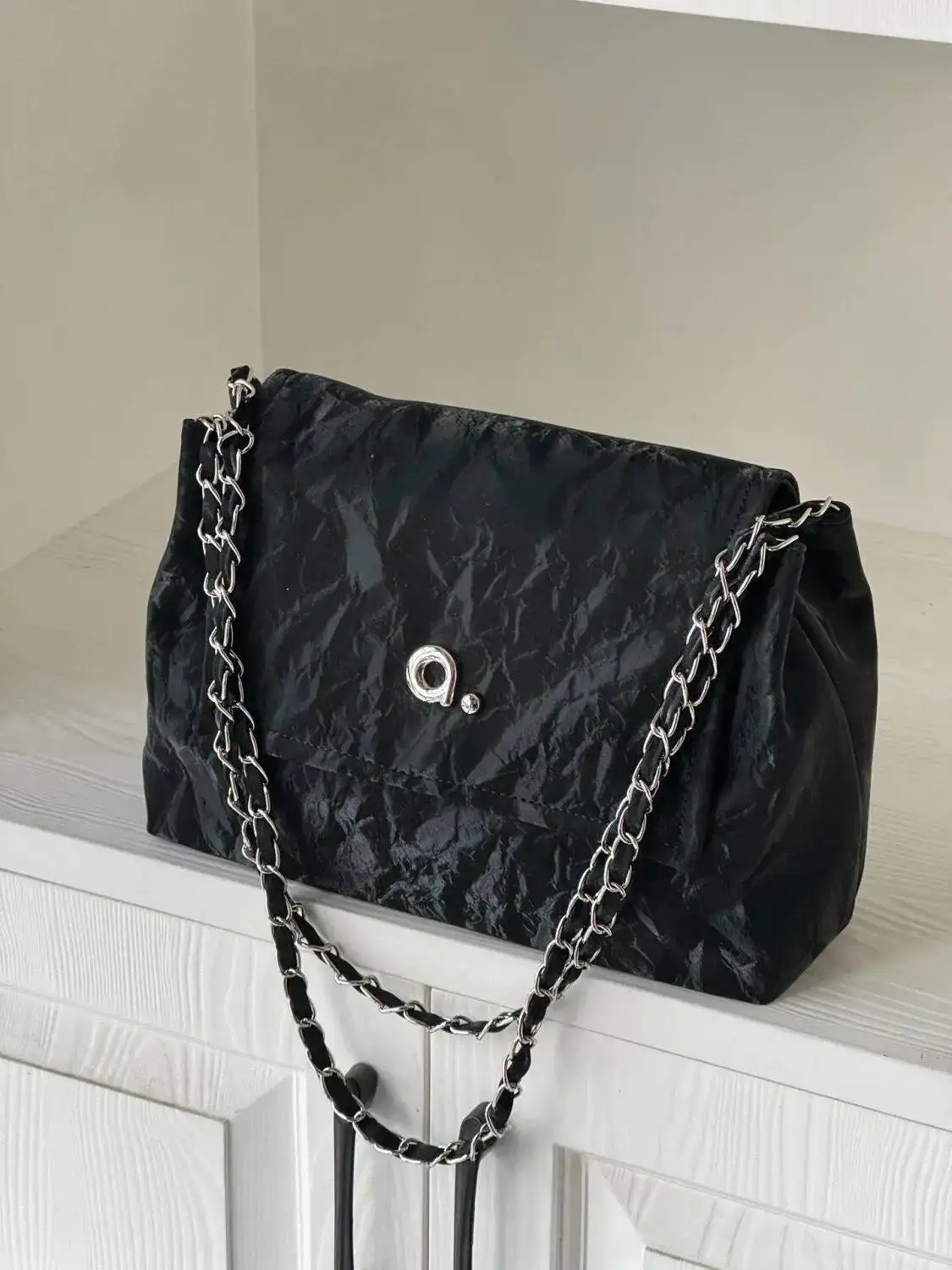 Bloom Vintage Khaki Shoulder Bags Wallet Women Retro Chain Casual Large Capacity Tote Bag Ladies Versatile Y2k Handbag 2025