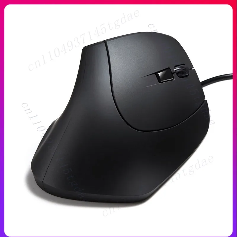 Wired mouse for SANWA Ergonomic large size, computer upright vertical mouse, silent version, black