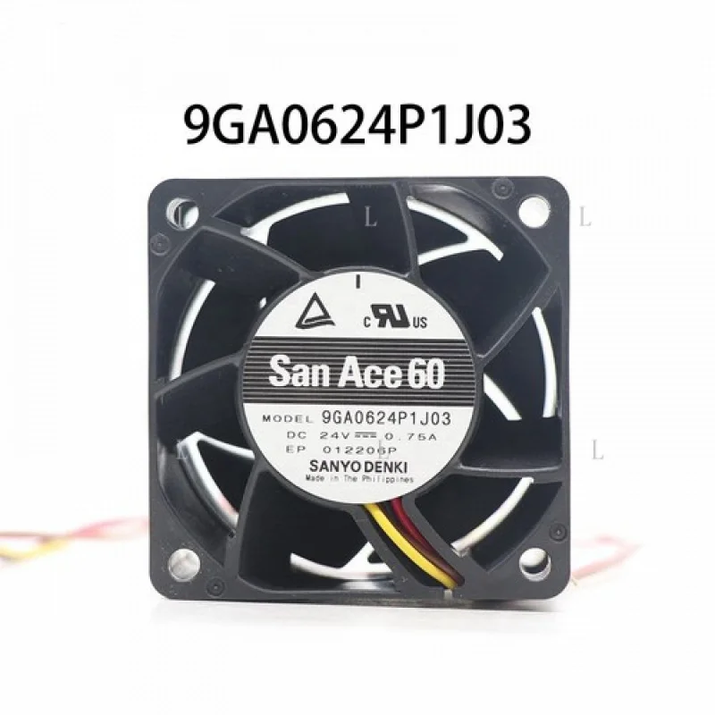

L 9GA0624P1J03 for SANYO Denki SanAce DC 24V 0.75A 60*60*38MM 4-wire PWM Cooling Fan