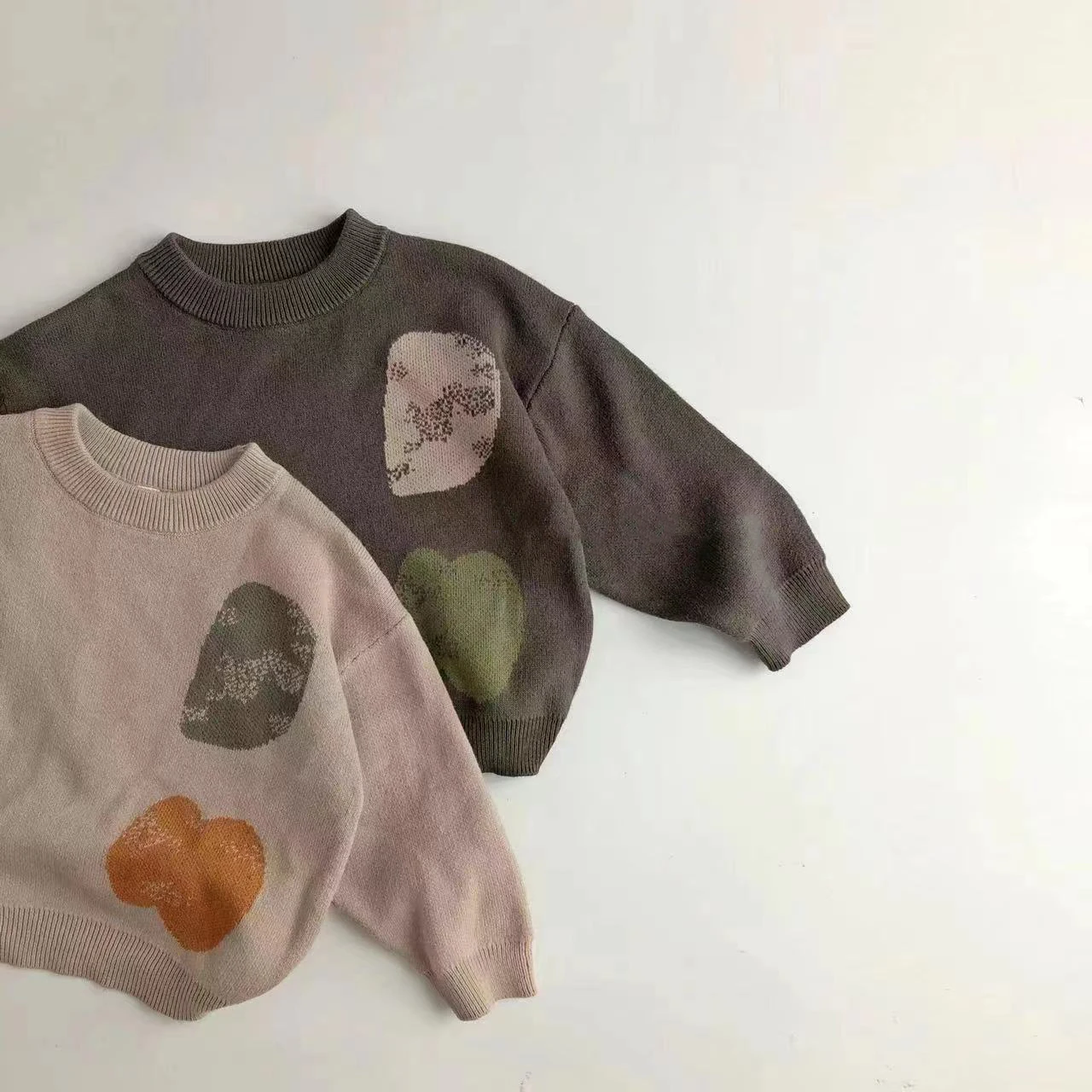 

New Autumn Kids Sweater Children Cute Colorful Knit Tops