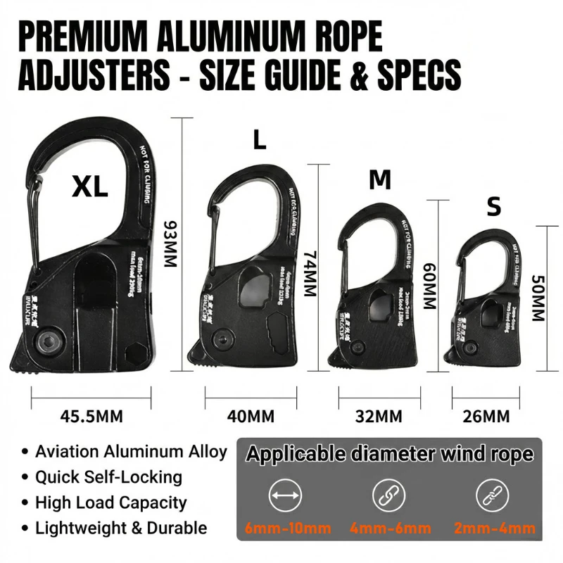 : Self-Locking Tent Rope Tensioner 5