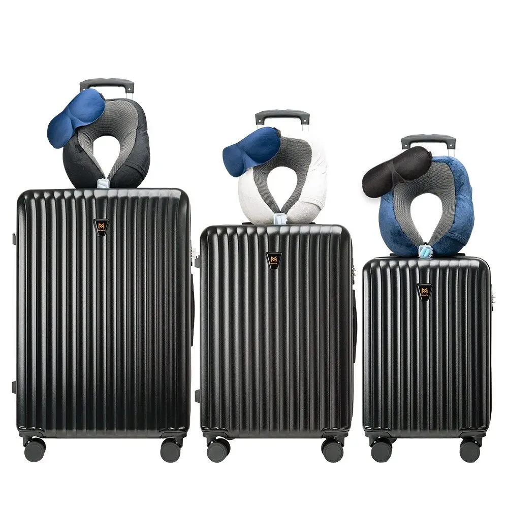 

3pcs Luggage Set – Sturdy Hard Shell Suitcase Set, Double Spinner Wheels, Large Capacity Travel Trolley Case, Includes 3pc U-Sha