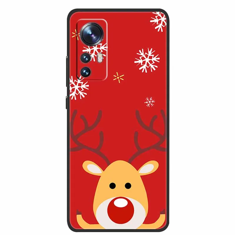 Christmas Cartoon Case For Xiaomi 12 Pro Case for Xiaomi Mi 12 Lite 12X 12S Ultra Silicone Soft TPU Cover for Xiaomi 12X Case