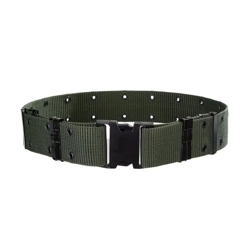 Military Mens Belt Unisex Tactical Adjustable Nylon Webbing Buckle Belt Outdoor Sports Strap Camouflage Hunting Waist Support