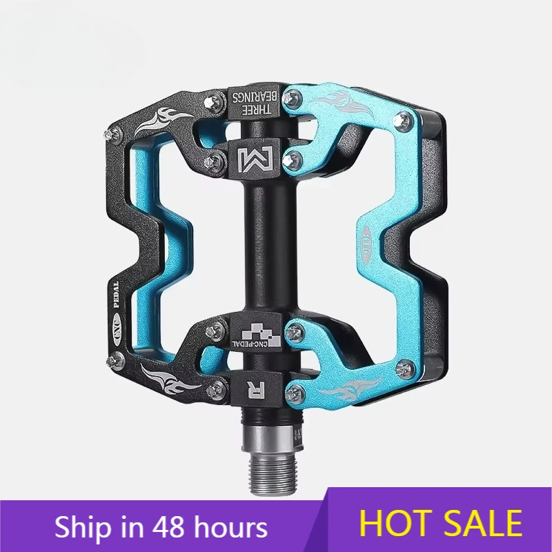 

POWER LEAPTOSUOD Lightweight Road Bike Pedal Aluminum Alloy Bearing Two-Peilin MTB Pedal Accessory with CR-Mo Spindle