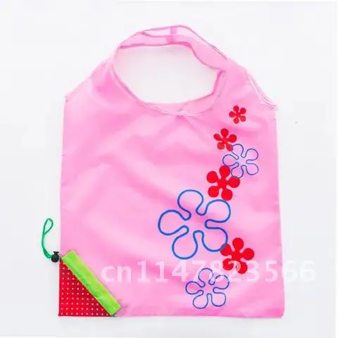 

Convenient Strawberry Shape Reusable Nylon Grocery Bags 1pcs Fold-able Eco Women Shopping Bag Supplies Storage