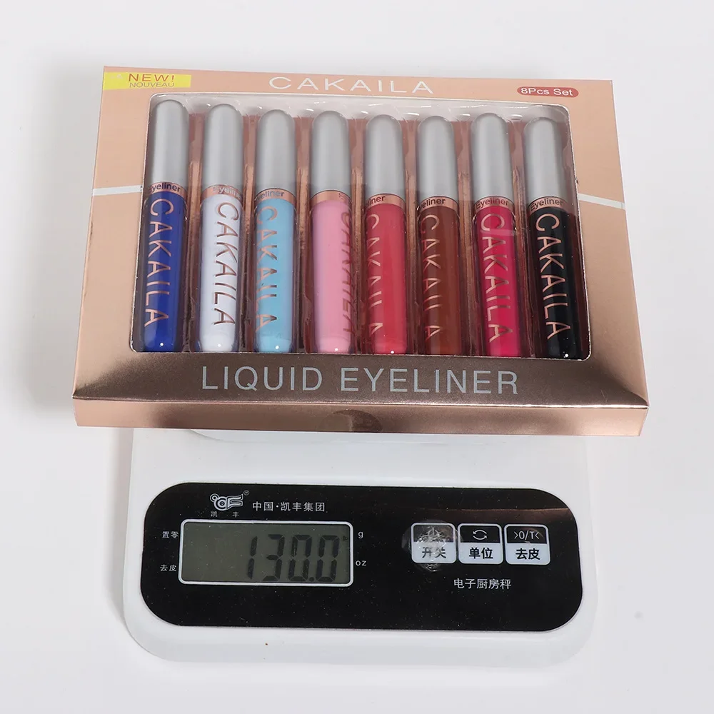 Colorful Eye Liner Pen Sets Matte Waterproof Eyeliner Kits Makeup Eyes Make Up Eyeshadow Cosmetics Liquid Eyeliners 8 Colors/Box