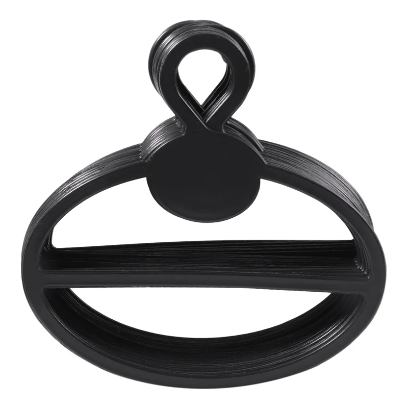 

A70P 160X Scarf Shawl Tie Holder Organizer Oval Plastic Hangers Storage Hangers Black