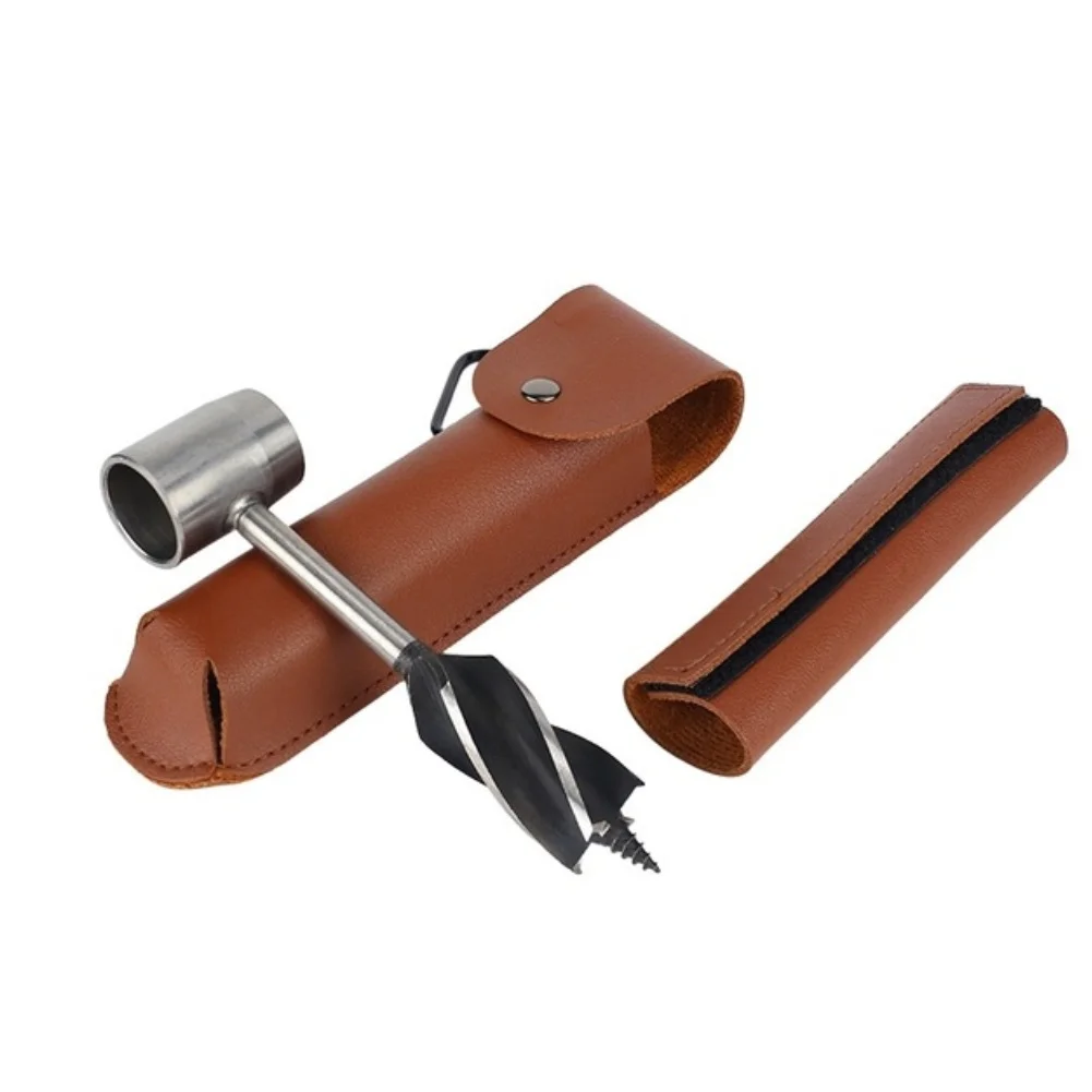 Hand Drill Bow Drill Self Tapping Four For Flute Wood Boring Tool For Camping DIY Fire Making And Outdoor Woodworking Equipment