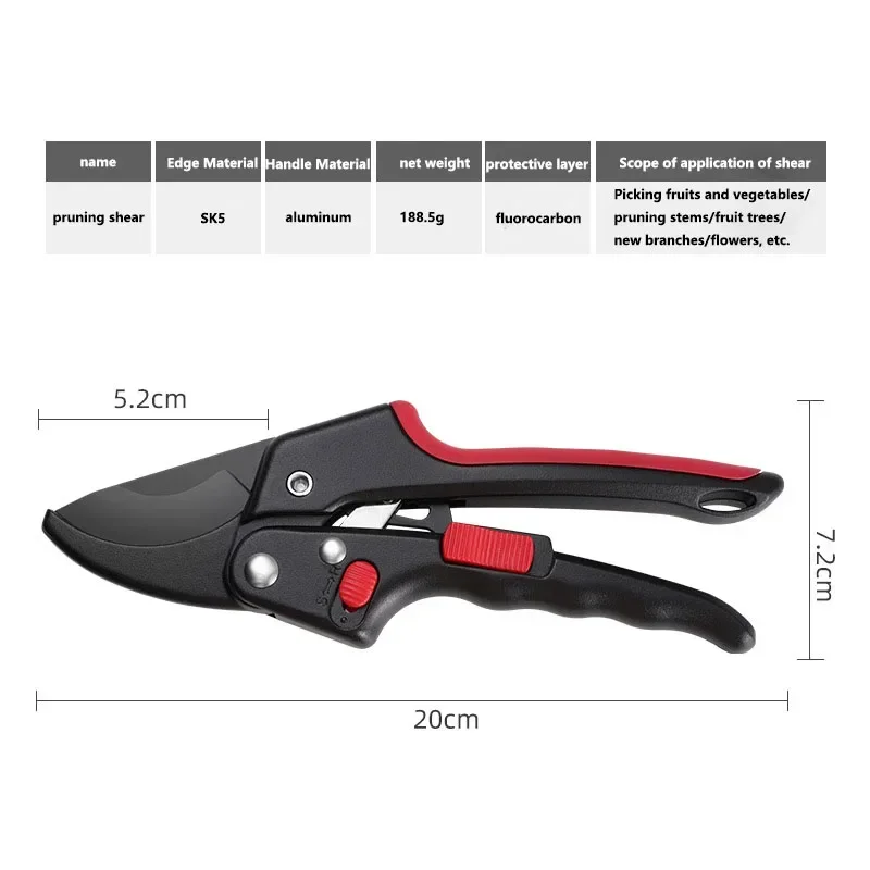 Gardening Plant Scissor Branch Pruner Trimmer Tools Ratchet Skip Garden Pruning Shear Steel Scissors bonsai tools farm tool