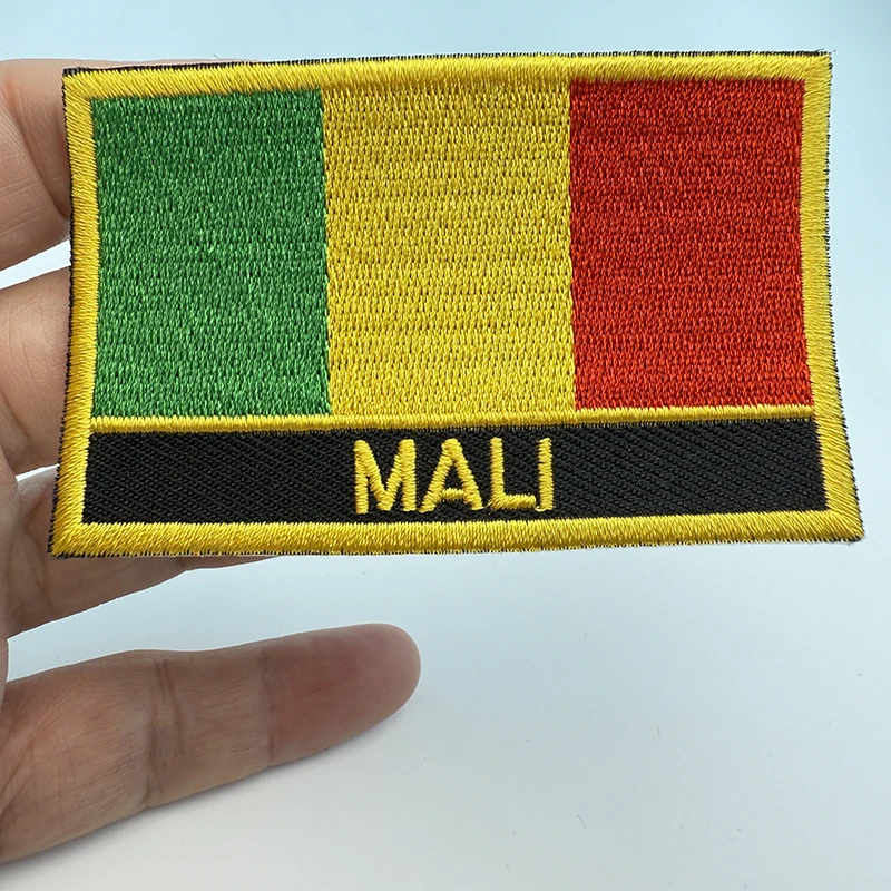 10-100PCS Mali Flag Embroidery Patches Iron on Saw on Transfer patches Sewing Applications for Clothes in Home&Garden