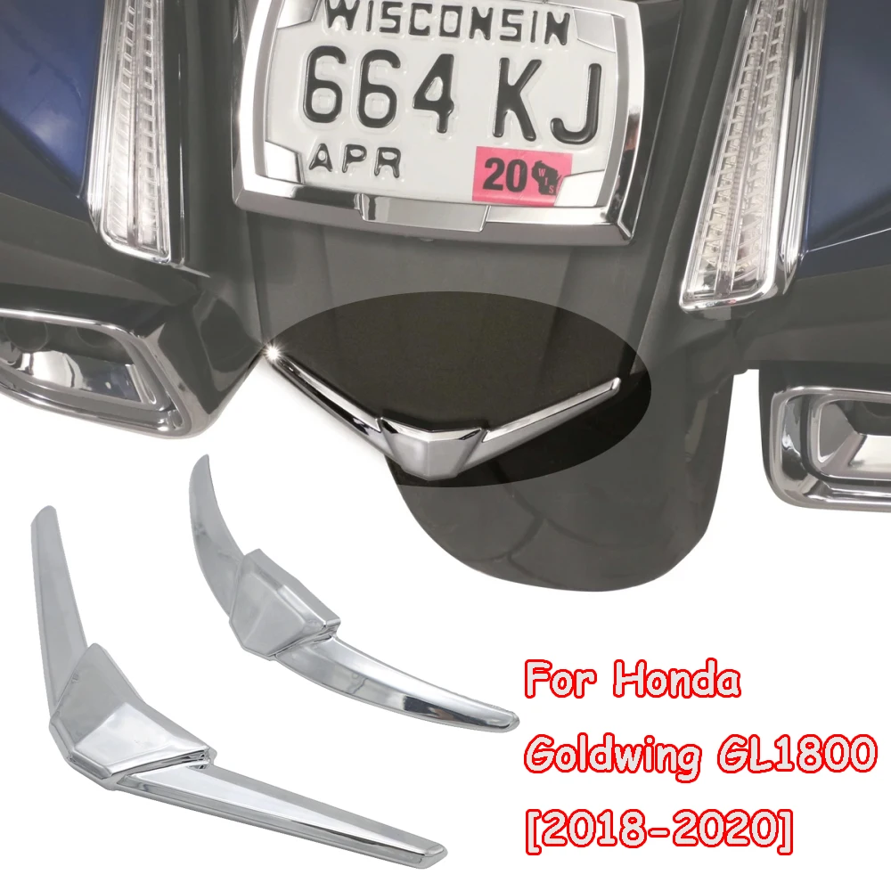 

For Honda Goldwing GL1800 GL 1800 Chrome Motorbike Mudguard Front And Back Fender Tip Trim Case Motorcycle Accessories 2018-