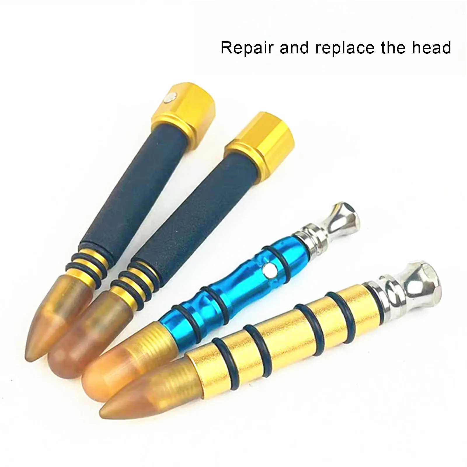 2 Pcs Dent Repair Knockdown Pen Replacement Head Paintless Pit Removal Leveling Hammer Heads Repair Tool