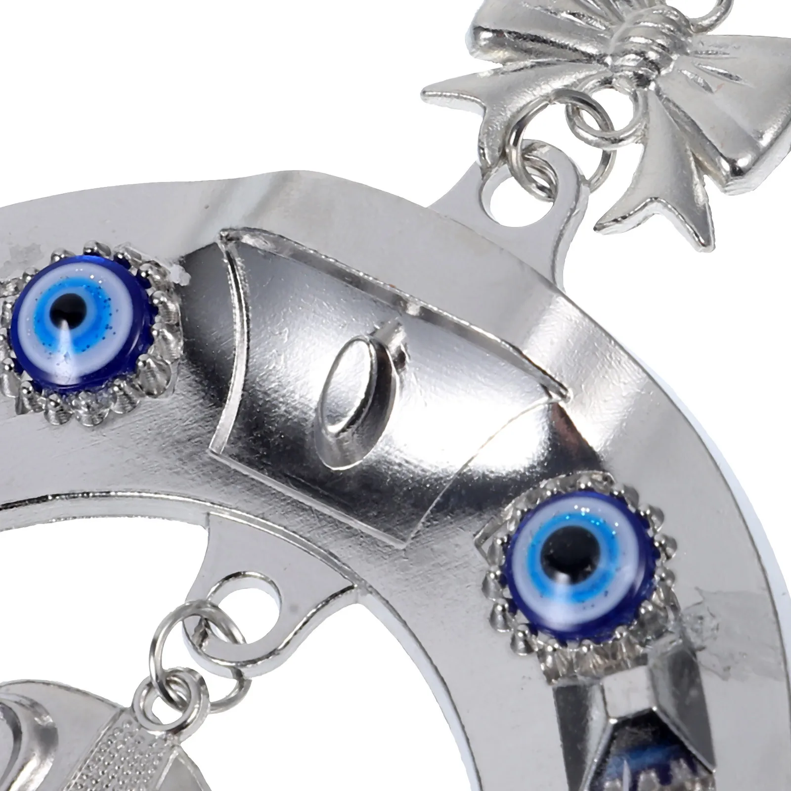 

Evil Eye Hanging Pendant Horseshoe Charm Elephant Amulet Blue Hanging Turkish Decorative Home Car Charm