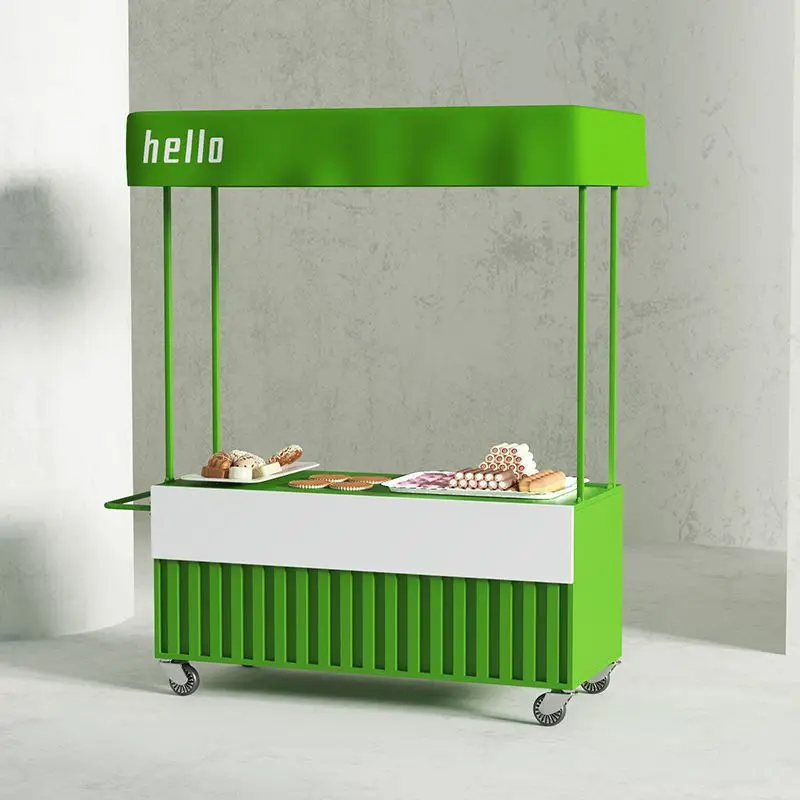 

Stall Market Mobile Shopping Mall Outdoor Night Market Cart Snack Trolley Multifunctional Dining Cart