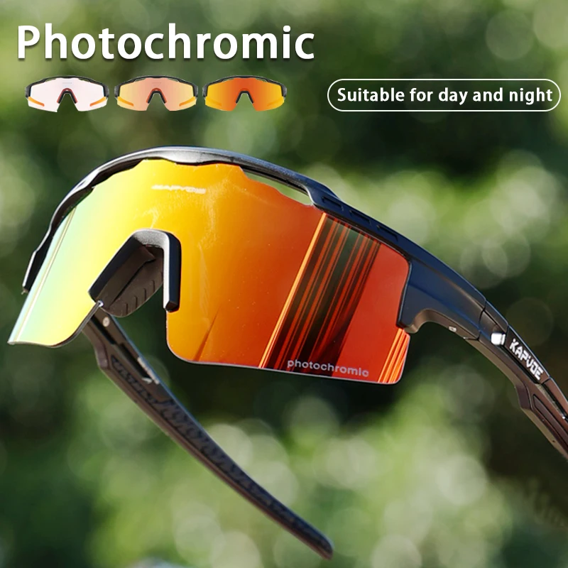 2024 Kapvoe Polarized Cycling Sunglasses for Man Woman Cycl Glasses Sun Outdoor Sports UV400 MTB Bicycle Eyewear Bike Goggles