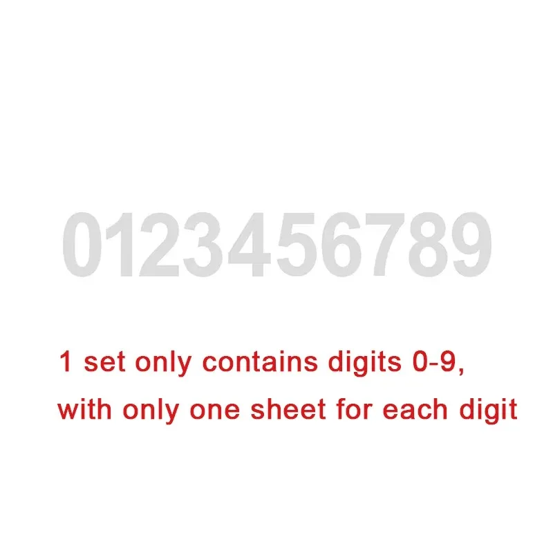 Car or House Door Street Address Mailbox Number Digits Numeral Car Room Gate Vinyl Decal Reflective Stickers White