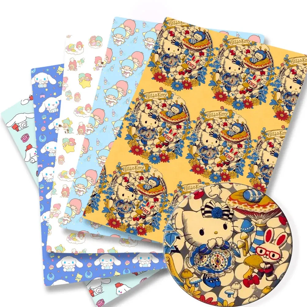 

Hello Kitty 140x50CM Cartoon cotton fabric Patchwork Tissue Kid Home Textile Sewing Doll Dress Curtain Polyester cotton Fabric