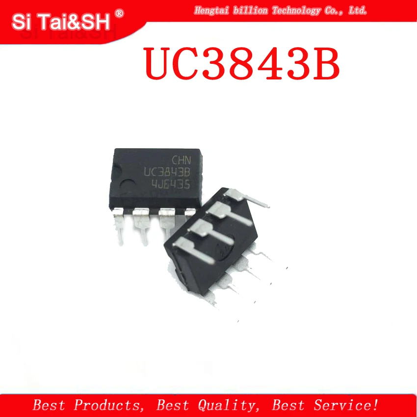 10PCS  UC3843BN UC38438N UC3843B DIP-8 New current mode PWM modulation controller