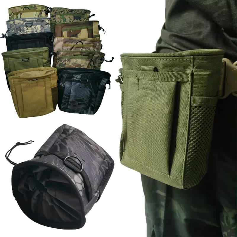 

Molle Magazine Dump Drop Pouch Outdoor Hiking Hunting Accesssories Recovery Waist Pack Utility EDC Tool Bag Ammo Mag Pouches