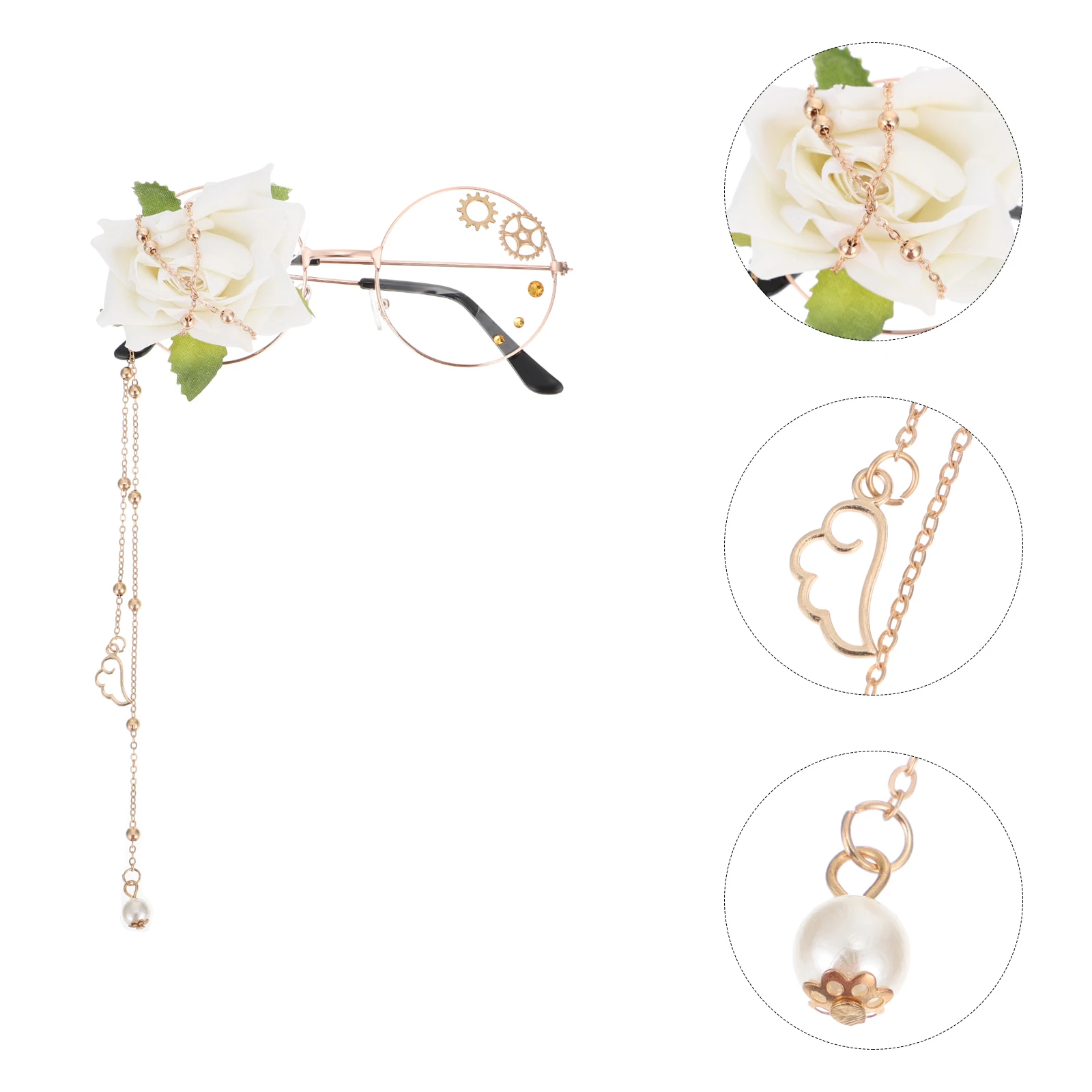 

Metal Frame Single-sided Glasses Child Steampunk Accessories Goggles Iron Women