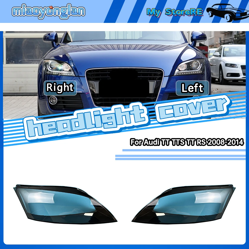 

For Audi TT TTS TT RS 2008-2014 Headlamp Cover Shade Transparent Lampshade Headlight Shell Plexiglass Replace Original Lens