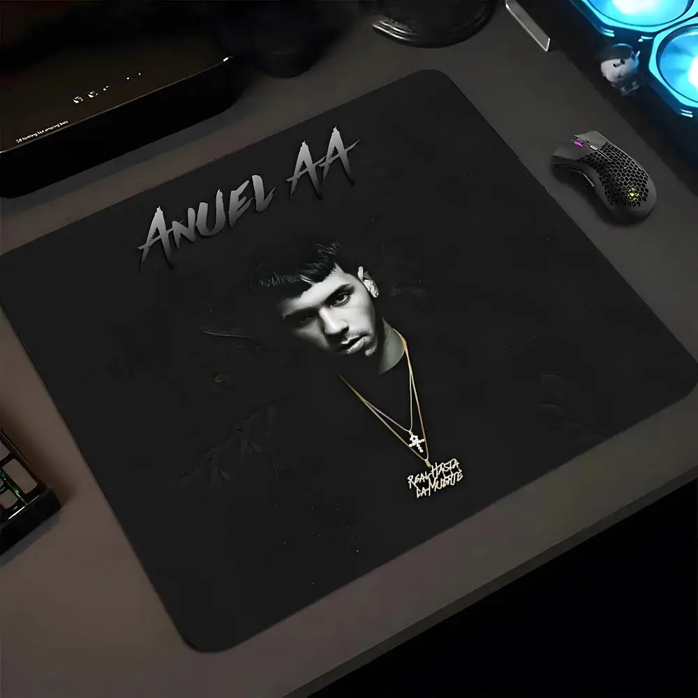 A-Anuel AA Rappers Mouse Pad 18x22cm Small Rug  Keyboardpad Lock Edge Deskpad kawaii  Desktop Protection Mats