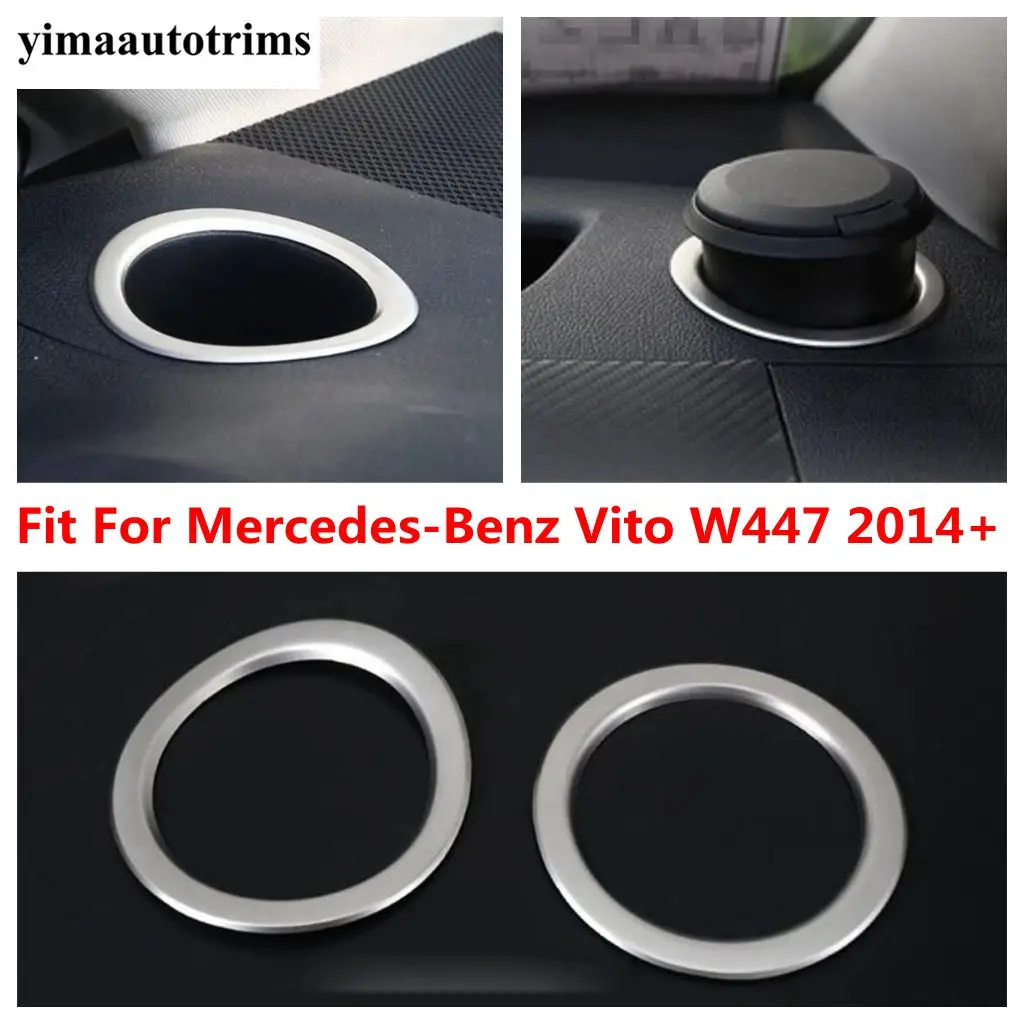 

Dashboard Water Cup Holder Ring Panel Decorative Sequins Cover Trim Metal Accessories For Mercedes Benz Vito W447 2014 - 2021