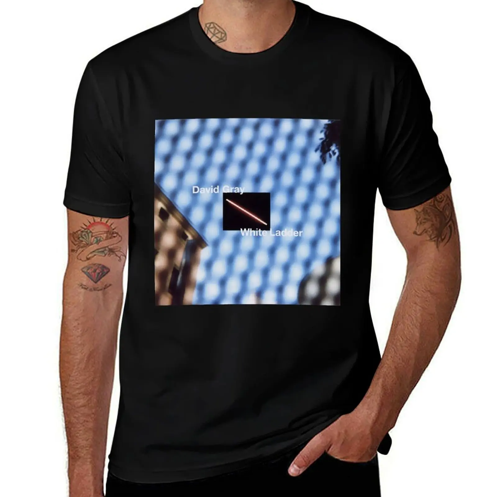 David Gray white ladder T-Shirt No Iron Casual Short Sleeve Top T-Shirt