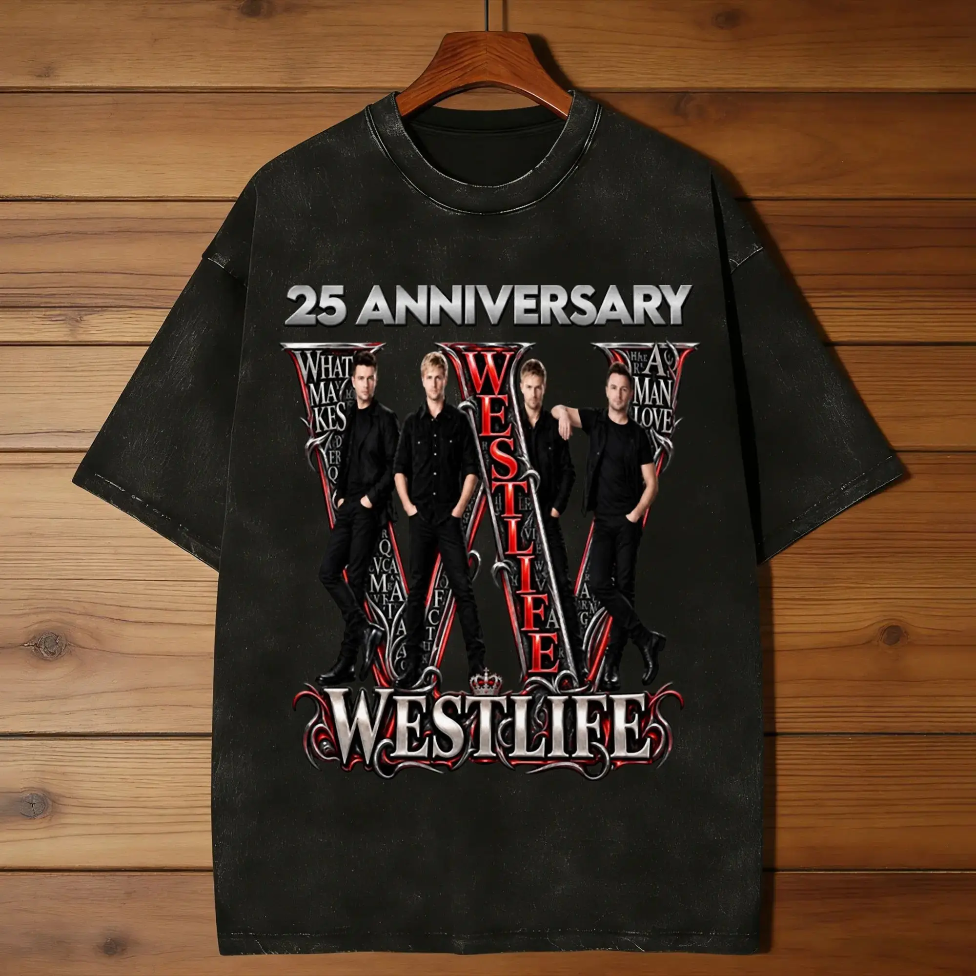 Westlife 25th Anniversary Tour 2026 Cotton T Shirts  Fashion Tee Shirt for Mens Summer Y2K Classic Pattern Tops