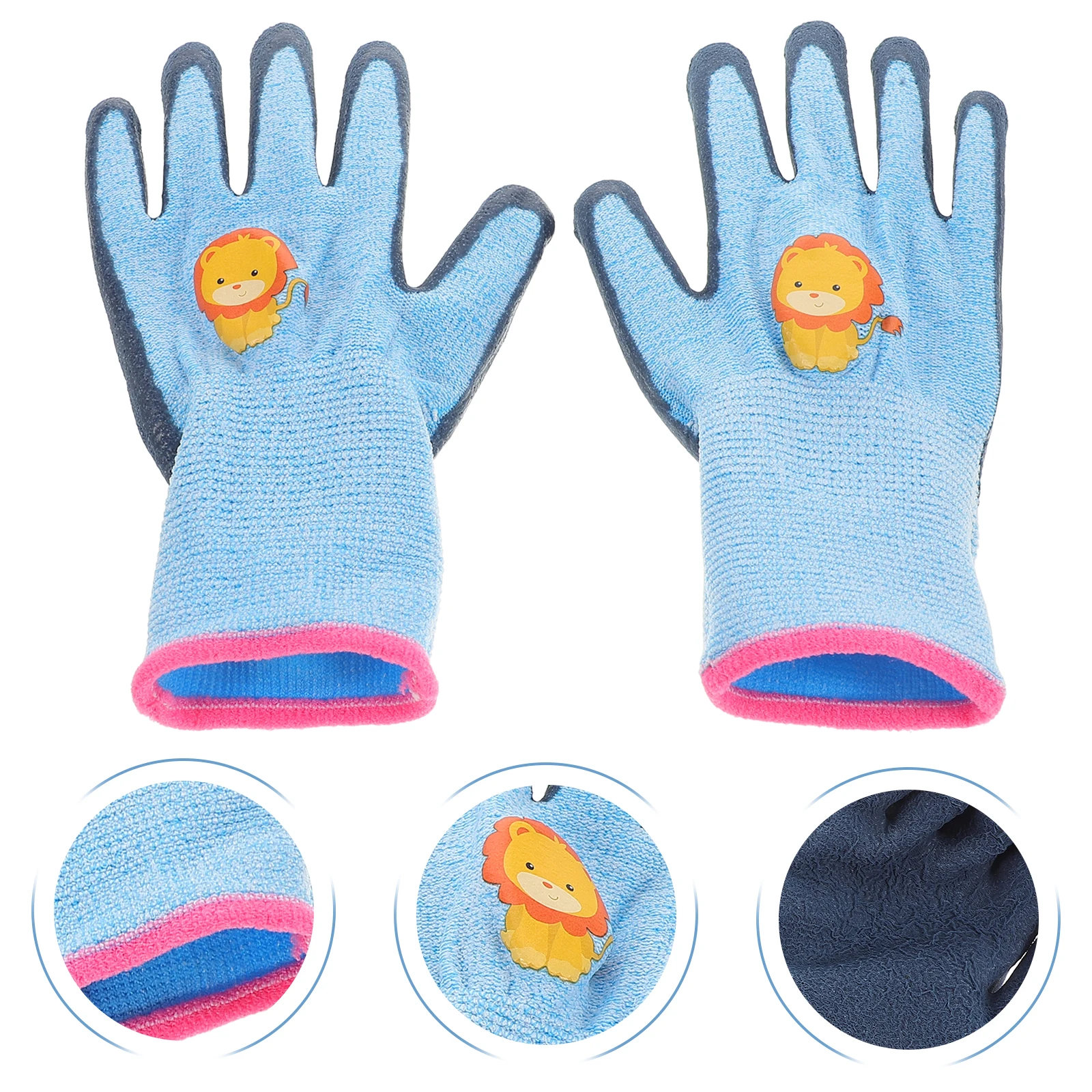 

Kids Gardening Child Protective Work Gloves Slip Resistant Wear Resistant Antipuncture Breathable For Outdoor Camping