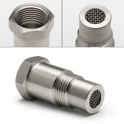 1PC Stainless Steel M18 X 1.5 Oxygen O2 Sensor Spacer Adapter Bung Catalytic Converter Fix Check Engine Light