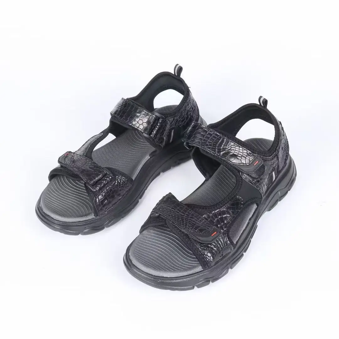 2026 new arrival summer white crocodile skin sandals men,PDD825
