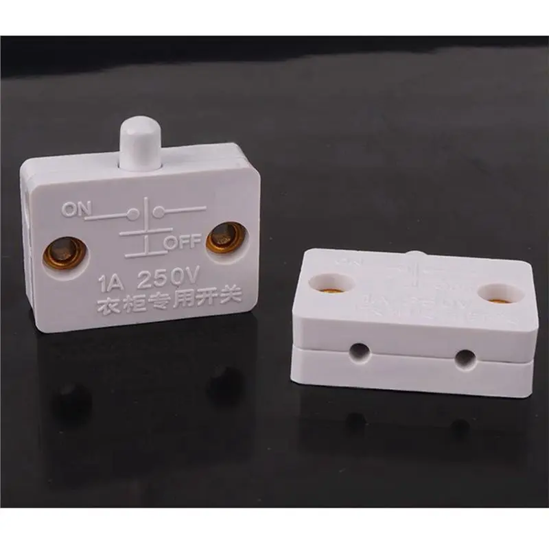 DT51 Household Automatic Reset Closet Cabinet Light Switch for Wardrobe Door Control White