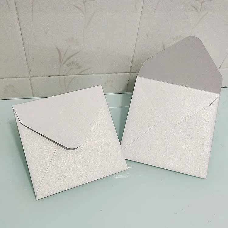 Envelope Quadrado Em Branco Colorido, Presente Do Negócio, Pérola Espessada, 16x16cm, 180-230g, 20Pcs