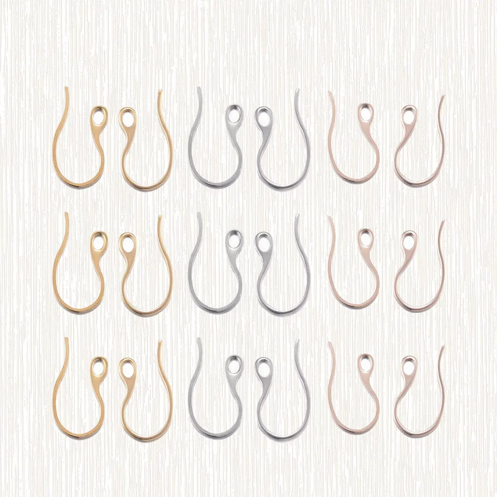 

40 pcs Stainless Steel Earring Accessories Diy Hanging Pendant Parts For Women Simple Elegant Daily Wear Party Use Single Hole
