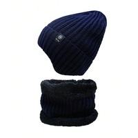 8-16Years Big Boys Girls Knitted Earflap Hat and Scarf Set for Teenage Boys Aged 8+, Winter Thick Warm Fleece Hat for Kids