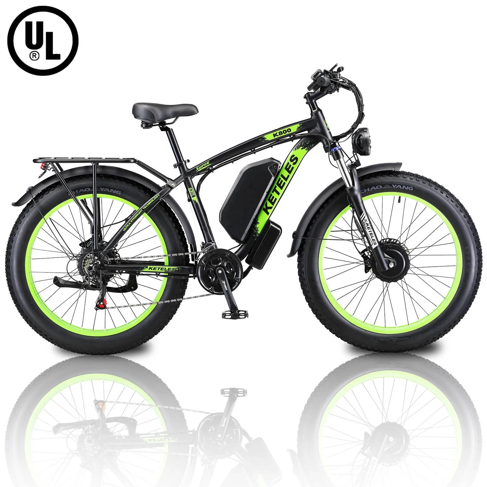 2000W Dual Motor Electric Bicycle 26" Fat Tire E-Bike 48V/23Ah for Adult image 2