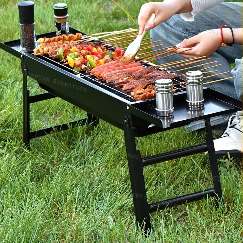 

Picnic Domestic Outdoor Stove Portable Seasoning Rack Gridiron Charcoal Outdoor Stove Tungku Luar Camp Cooking Supplies