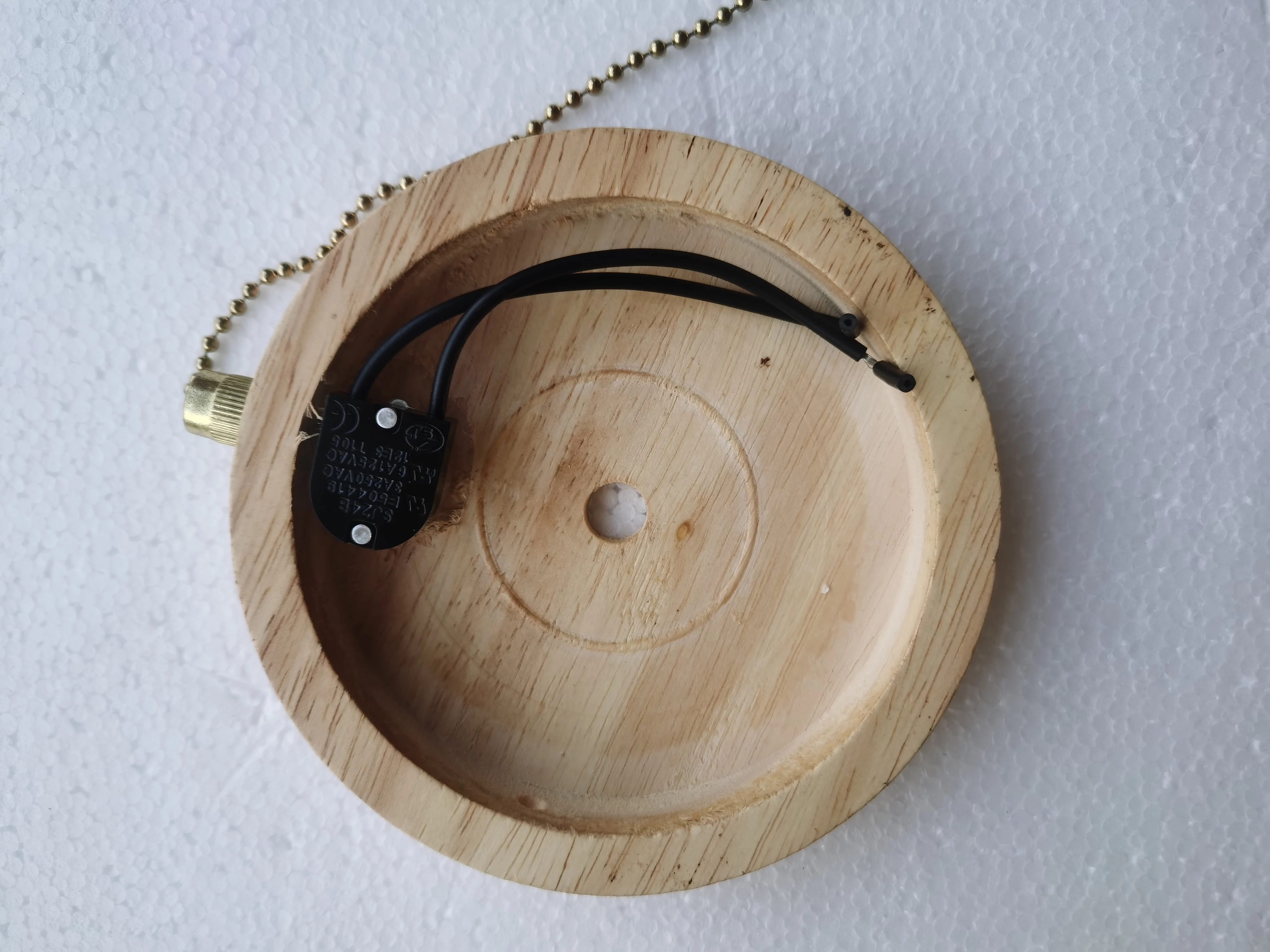 Solid Wood Wall Lamp Base with Zipper Switch Original Wood Style Lighting Accessories No Light Source No Shade No Plug Included