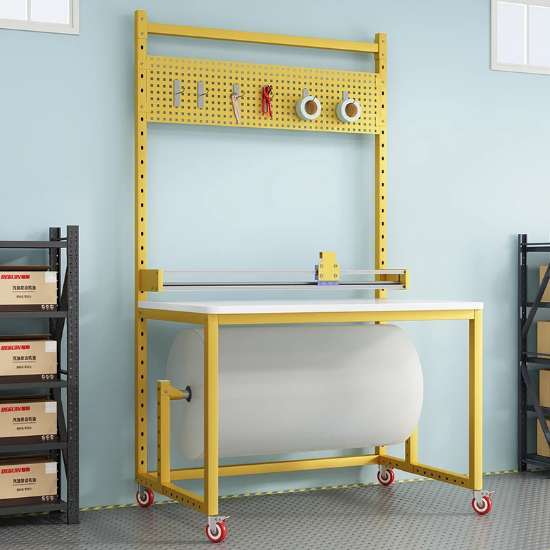 طاولة التعبئة التجارية، قطع الأفلام، قطع فيلم الفقاعات، منضدة العمل ذات الختم السريع للتجارة الإلكترونية #5