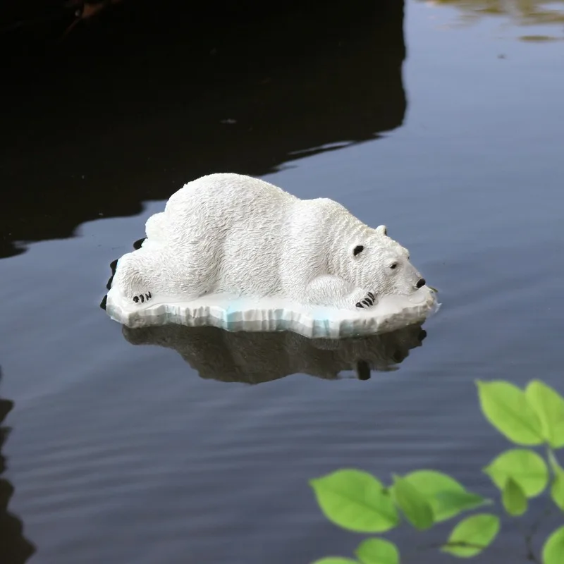 Creative Pond Resin Courtyard Garden Outdoor Pool Simulation Decoration Floating Animal Figurines Little Bear Statue Handicrafts