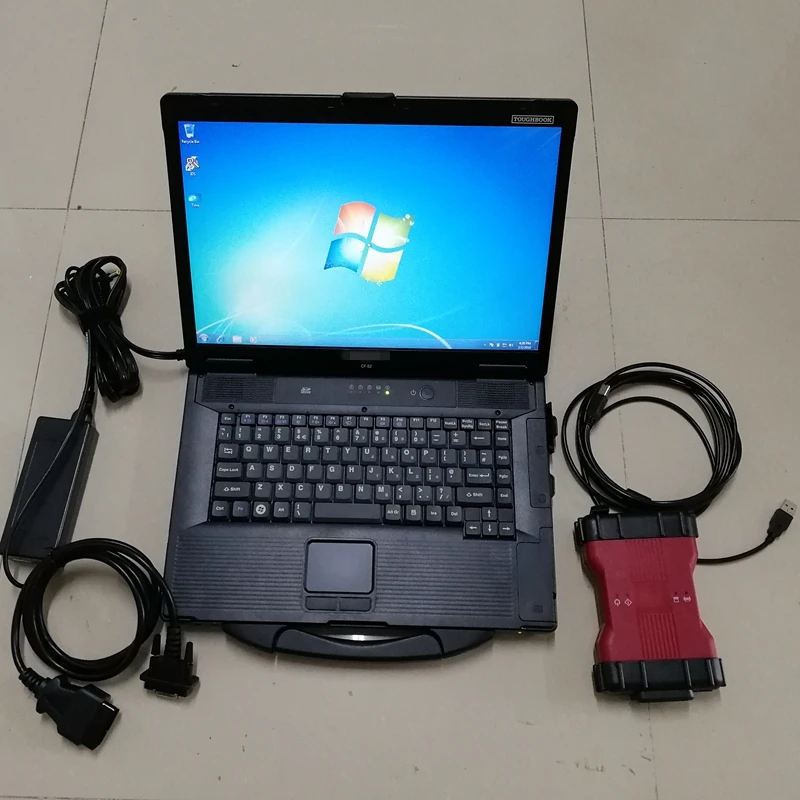 V/CM2 2 in 1 for Fo/rd M/azda IDS V129 Diagnostic Tool full cables with Toughbook CF52 I5 CPU 8G laptop software installed