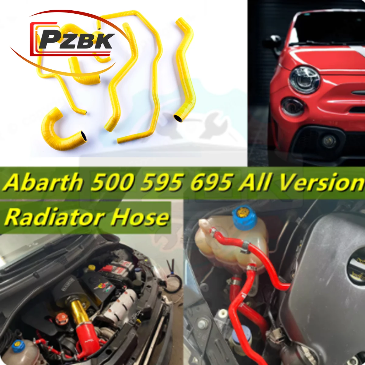 

Комплект из 8 силиконовых шлангов для радиатора охлаждения для Fiat Abarth 500, 595, 695 (все версии)