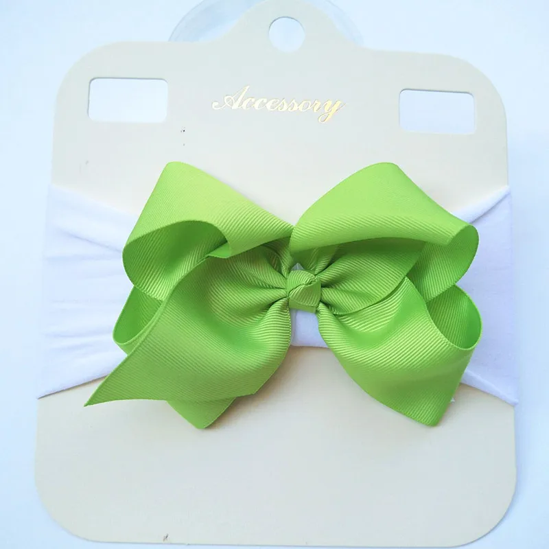 New Bow Hairband Child Hair Accessories Infant Baby Headband Headdress Flower Large Elastic Soft Nylon Hair Band