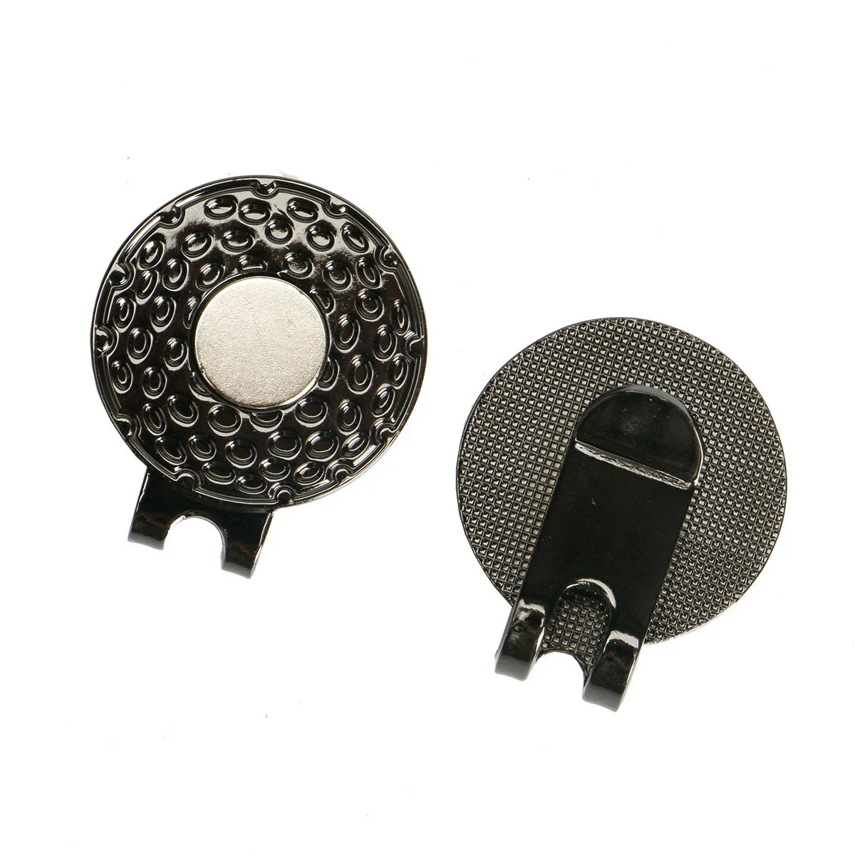 10Pcs 25mm Black Zinc Alloy Magnetic Golf Hat Clip with Balls Marker Holder Golf Ball Marker Accessories Training Aids